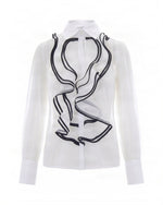 White Slim Ruffle Shirt 1