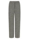 BlackWhite Straight Flat Front Pants 1