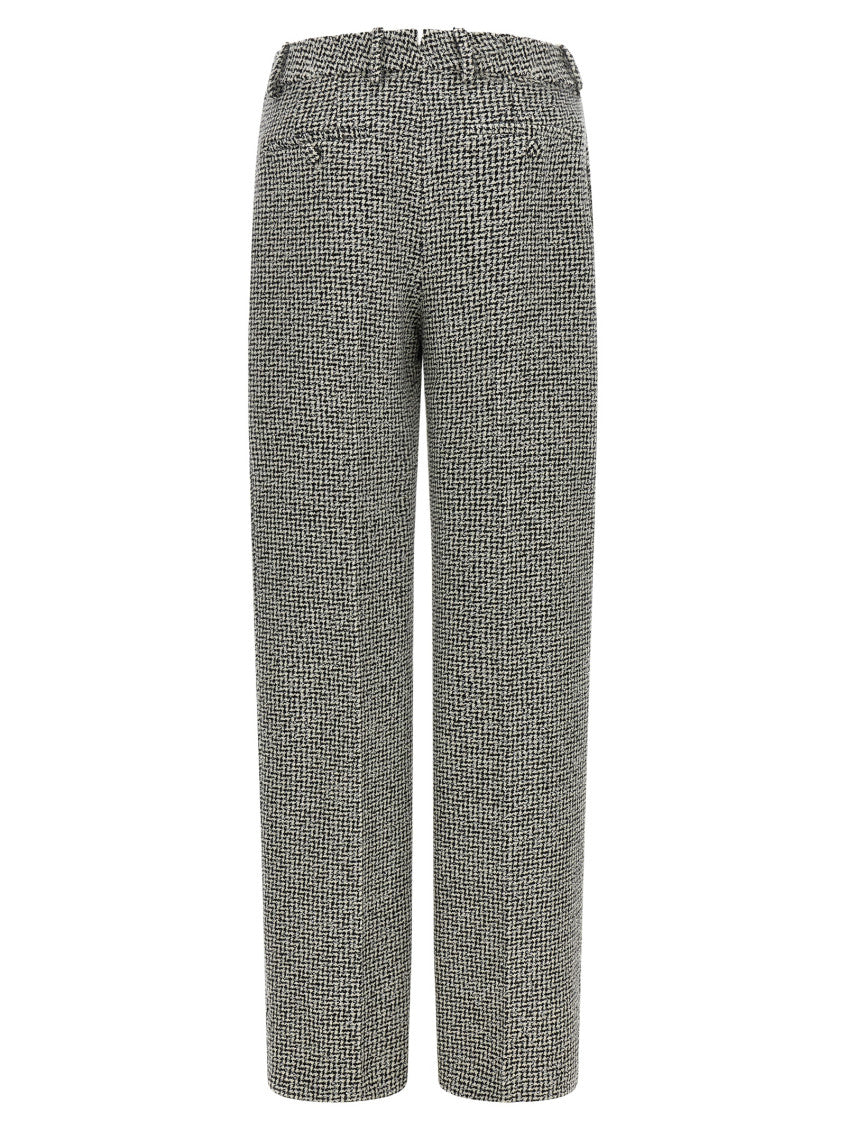 BlackWhite Straight Flat Front Pants 2