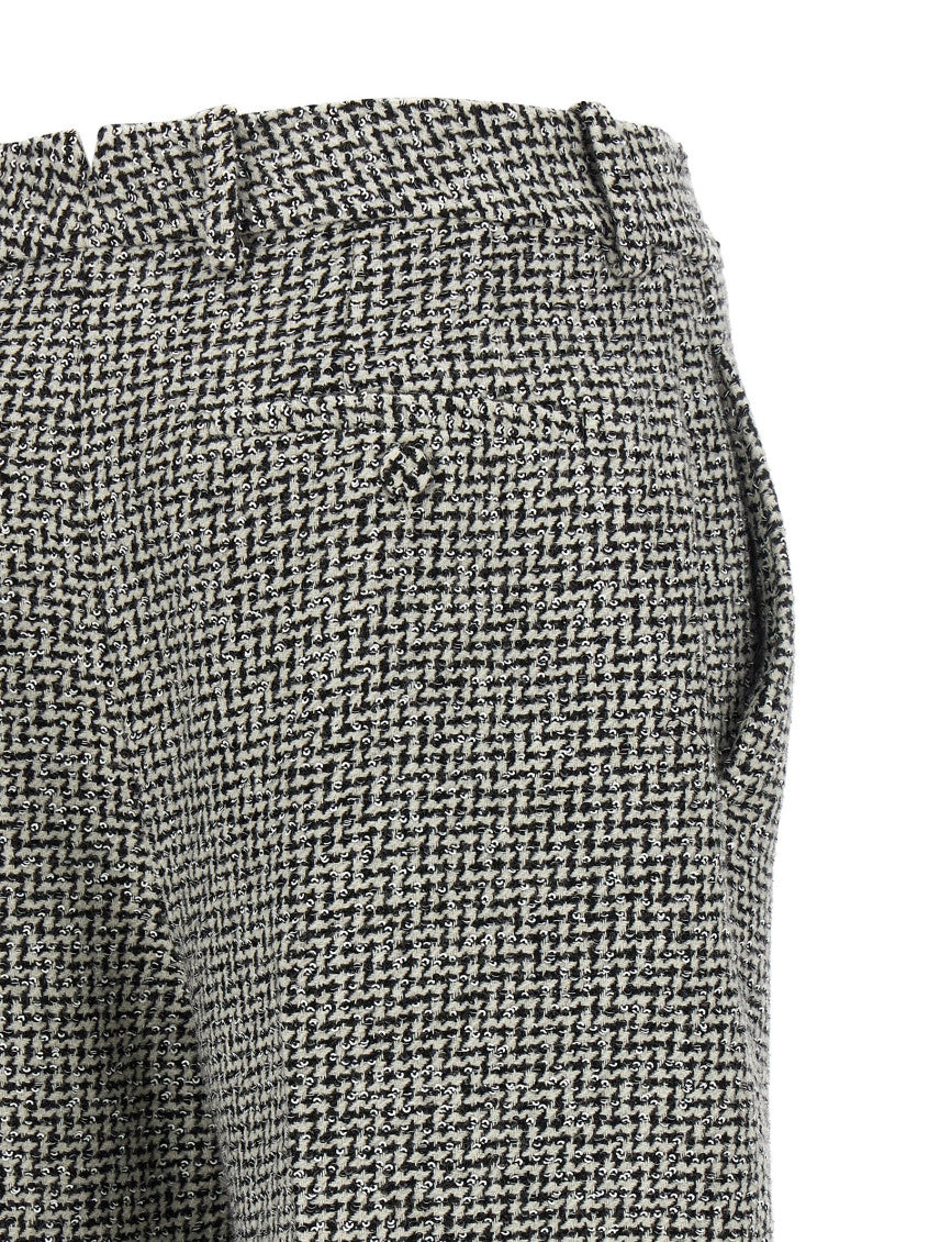BlackWhite Straight Flat Front Pants 4