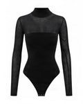 Black Solid Swimwear 1