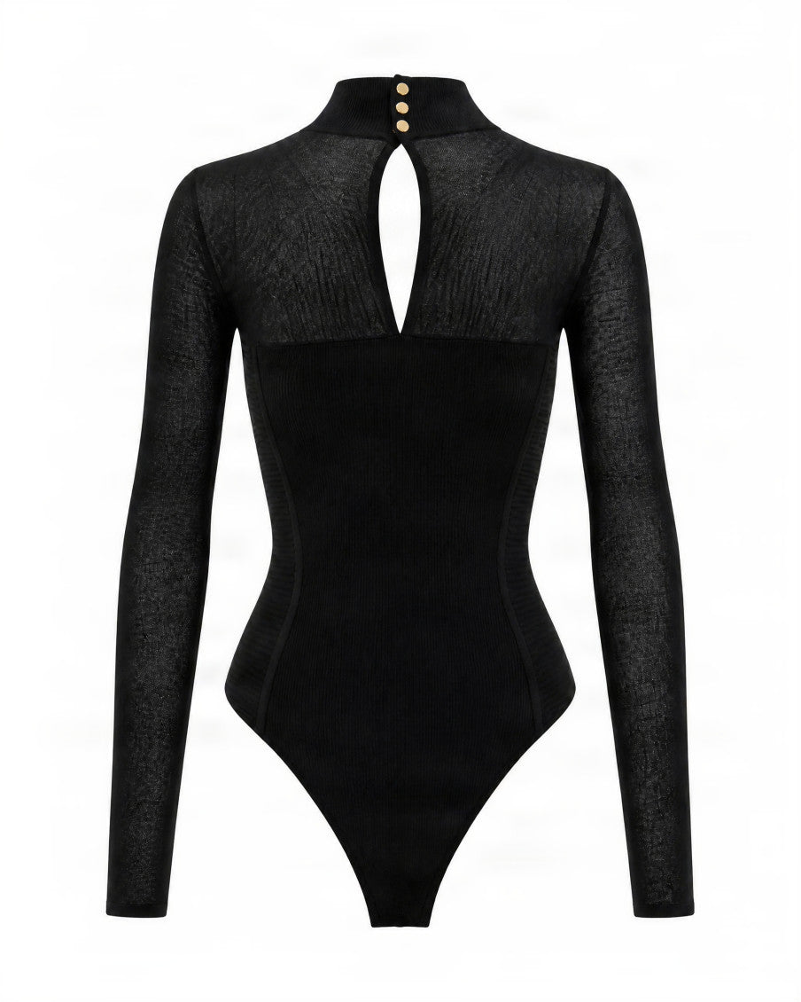 Black Solid Swimwear 2
