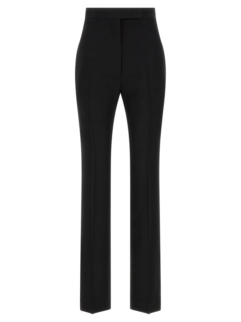 Black Straight Flat Front Pants 1