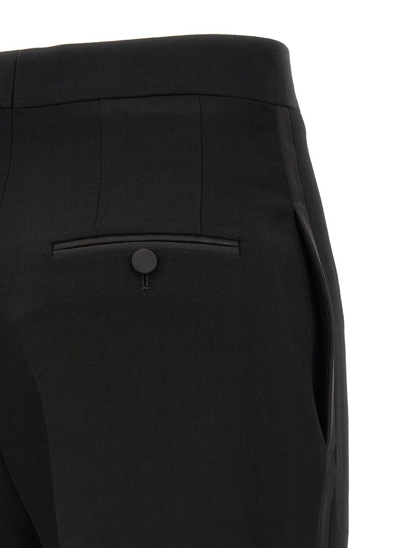Black Straight Flat Front Pants 4