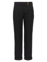 Black Tailored Flat Front Pants 1