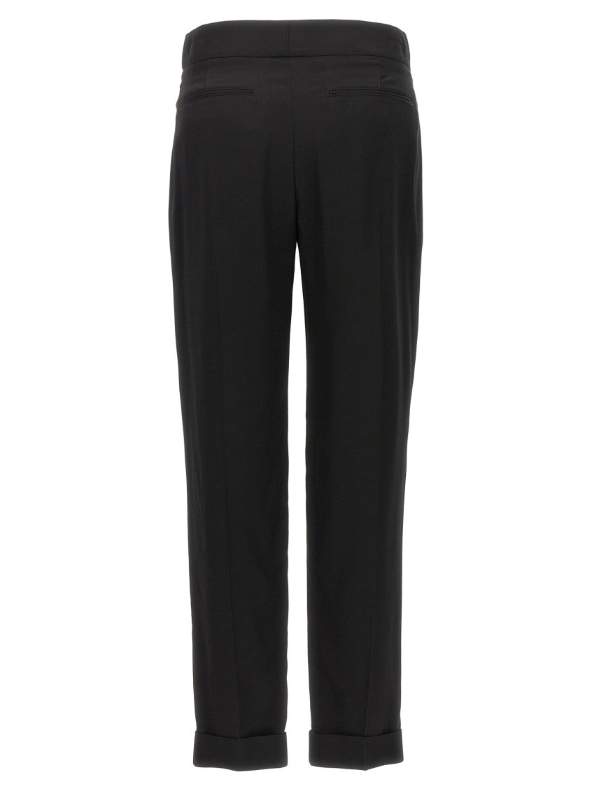 Black Tailored Flat Front Pants 2