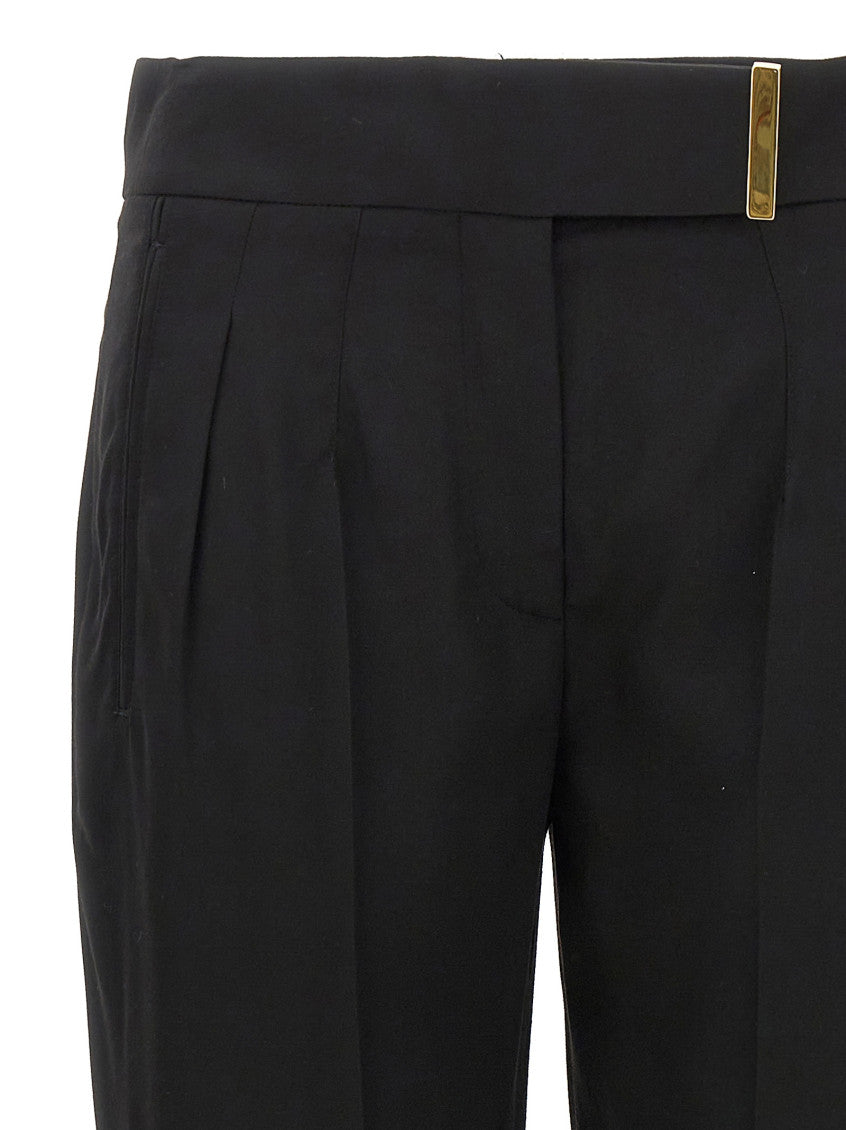 Black Tailored Flat Front Pants 3