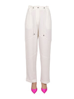 White Tapered Joggers Pants 1