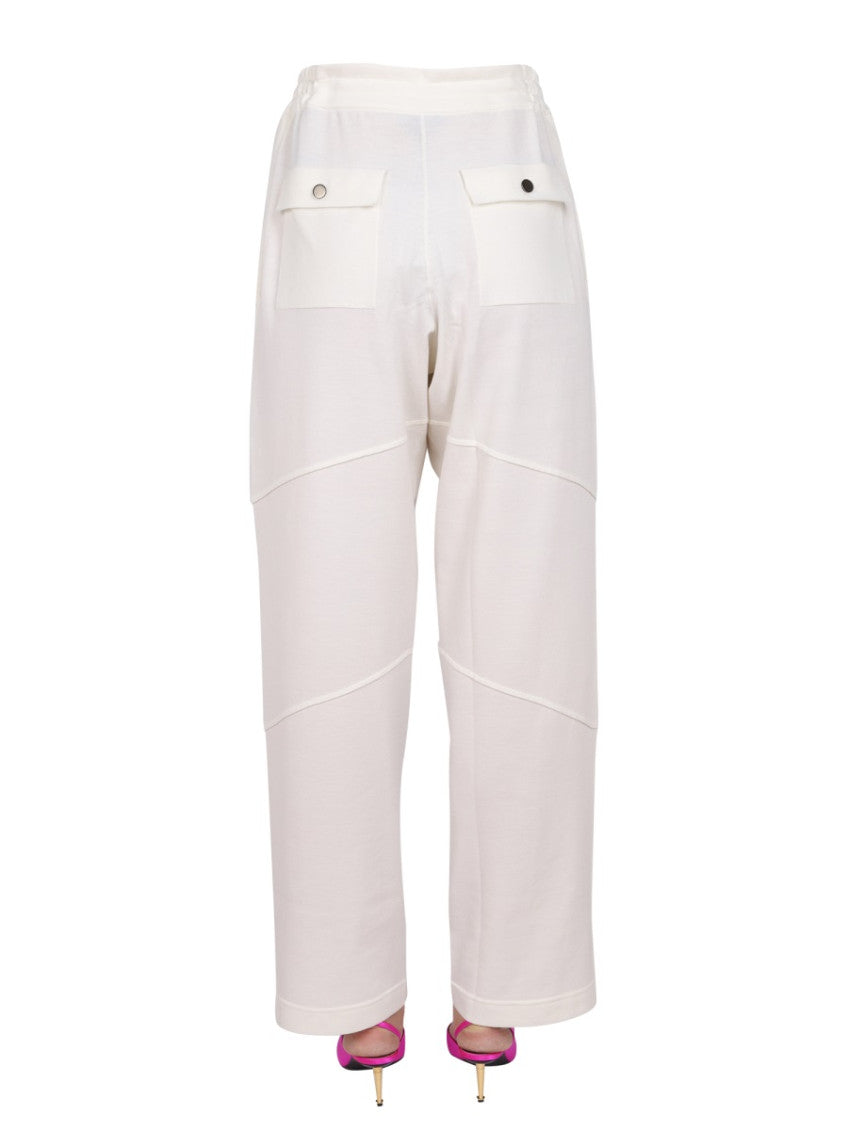 White Tapered Joggers Pants 2