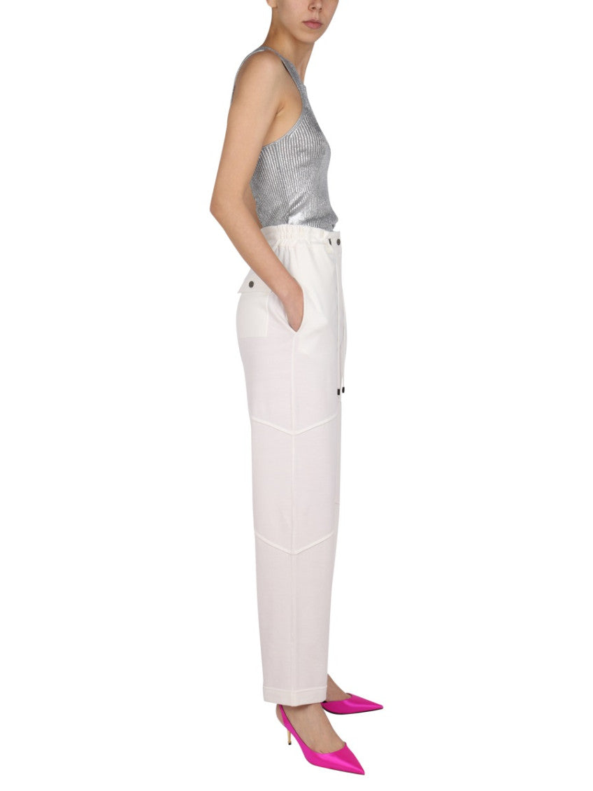 White Tapered Joggers Pants 3