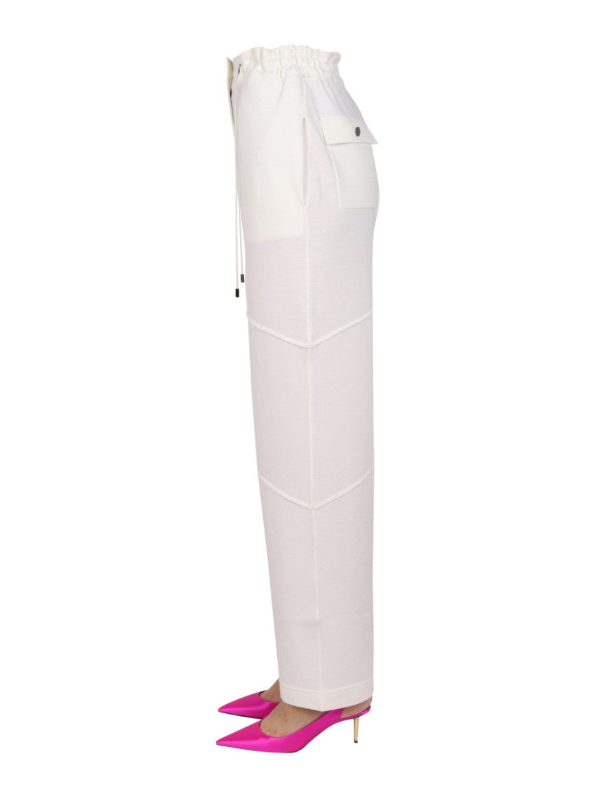 White Tapered Joggers Pants 4