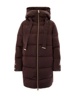Brown Quilted Hood Jacket 1