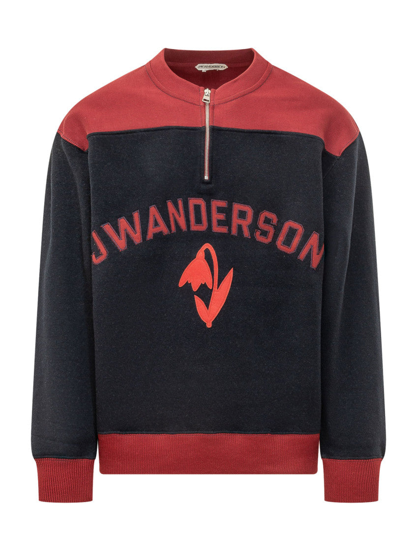Dark Navy Half Zip Sweatshirt 1