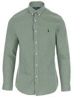 Green Slim Checked Shirt 1