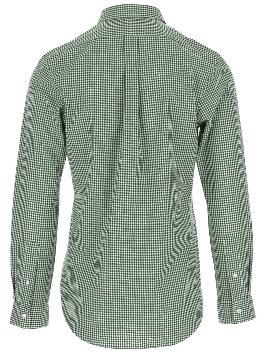 Green Slim Checked Shirt 2