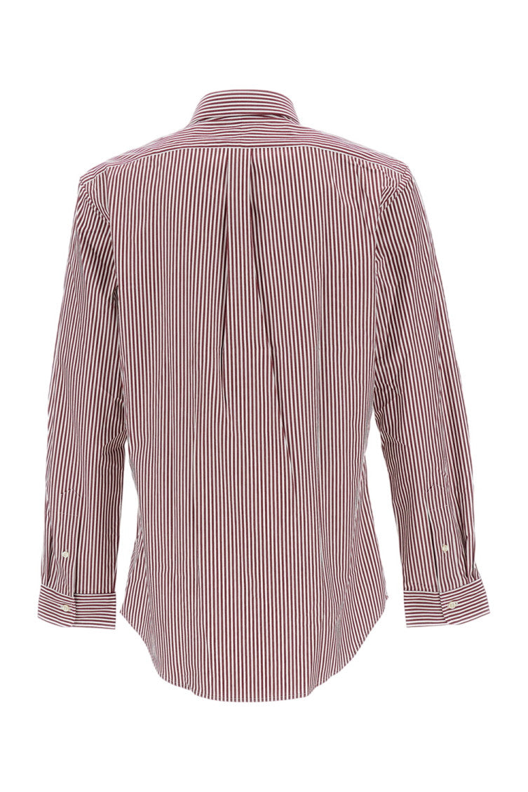 Maroon Slim Striped Shirt 2