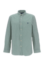 Green Slim Striped Shirt 1