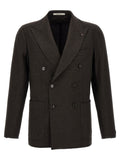 Dark Brown Textured Blazer 1