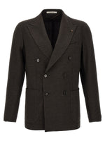 Dark Brown Textured Blazer 1