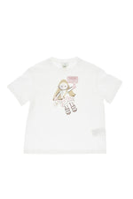 Girls White Embroidered T-Shirt 1