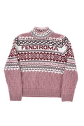 Girls Pink High-Neck Sweater 1