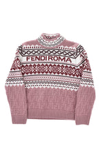 Girls Pink High-Neck Sweater 1