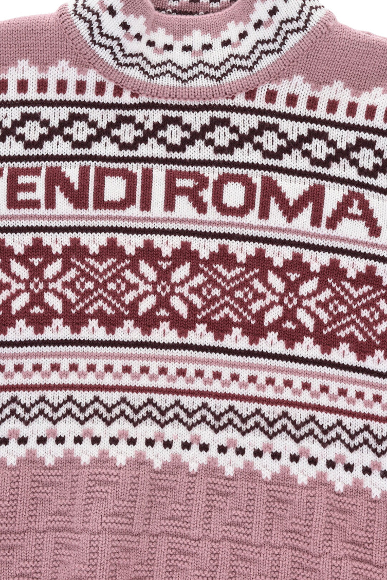 Girls Pink High-Neck Sweater 2