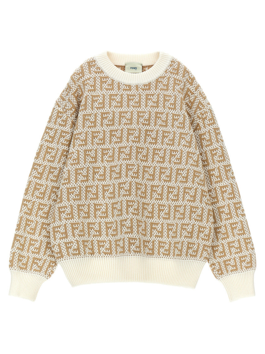 Kids Beige Logo Sweater 1