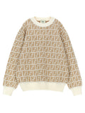 Kids Beige Logo Sweater 1