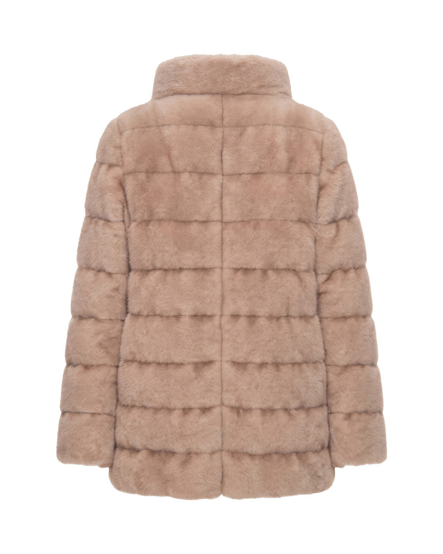 Brown Quilted Hood Jacket 2