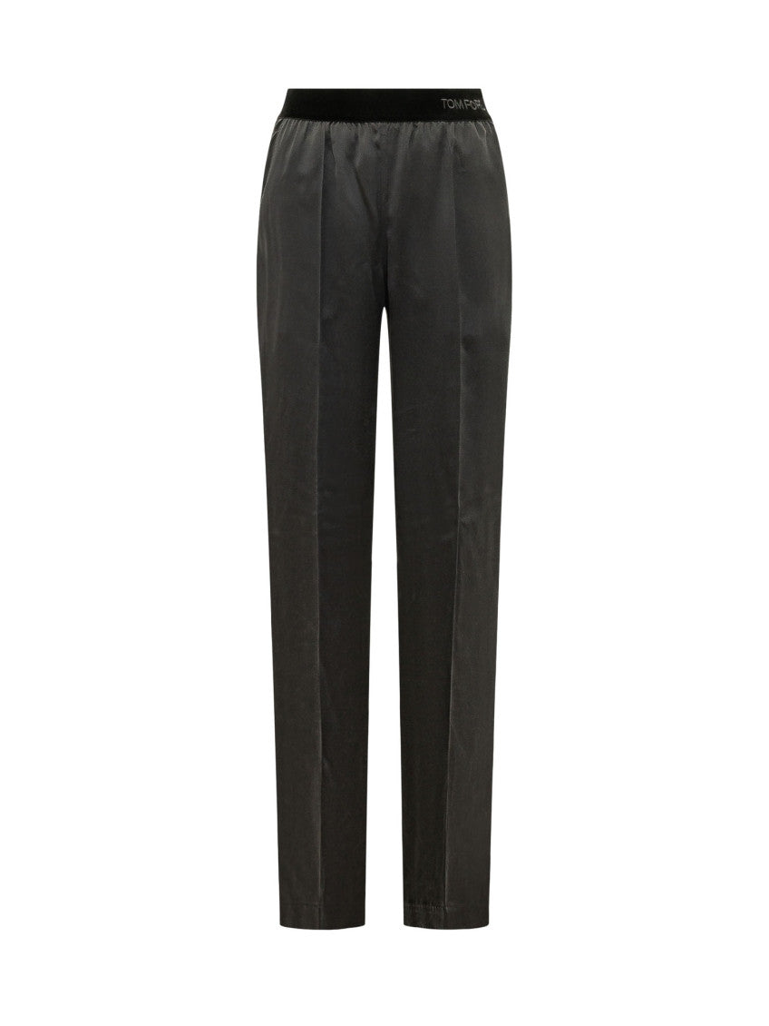 Black Straight Pyjamas Pants 1