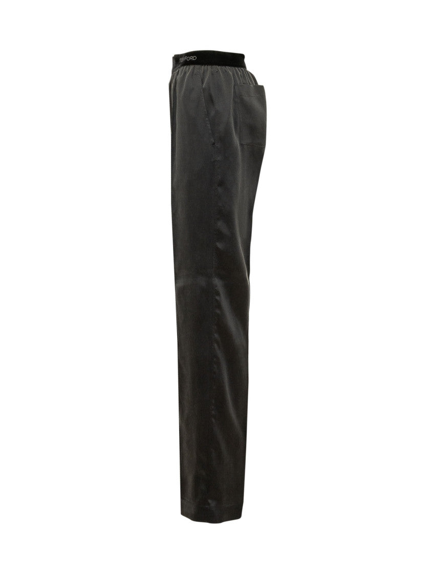 Black Straight Pyjamas Pants 3