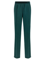 Dark Green Straight Elasticated Pants 1
