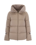 Taupe Quilted Mock Collar Jacket 1
