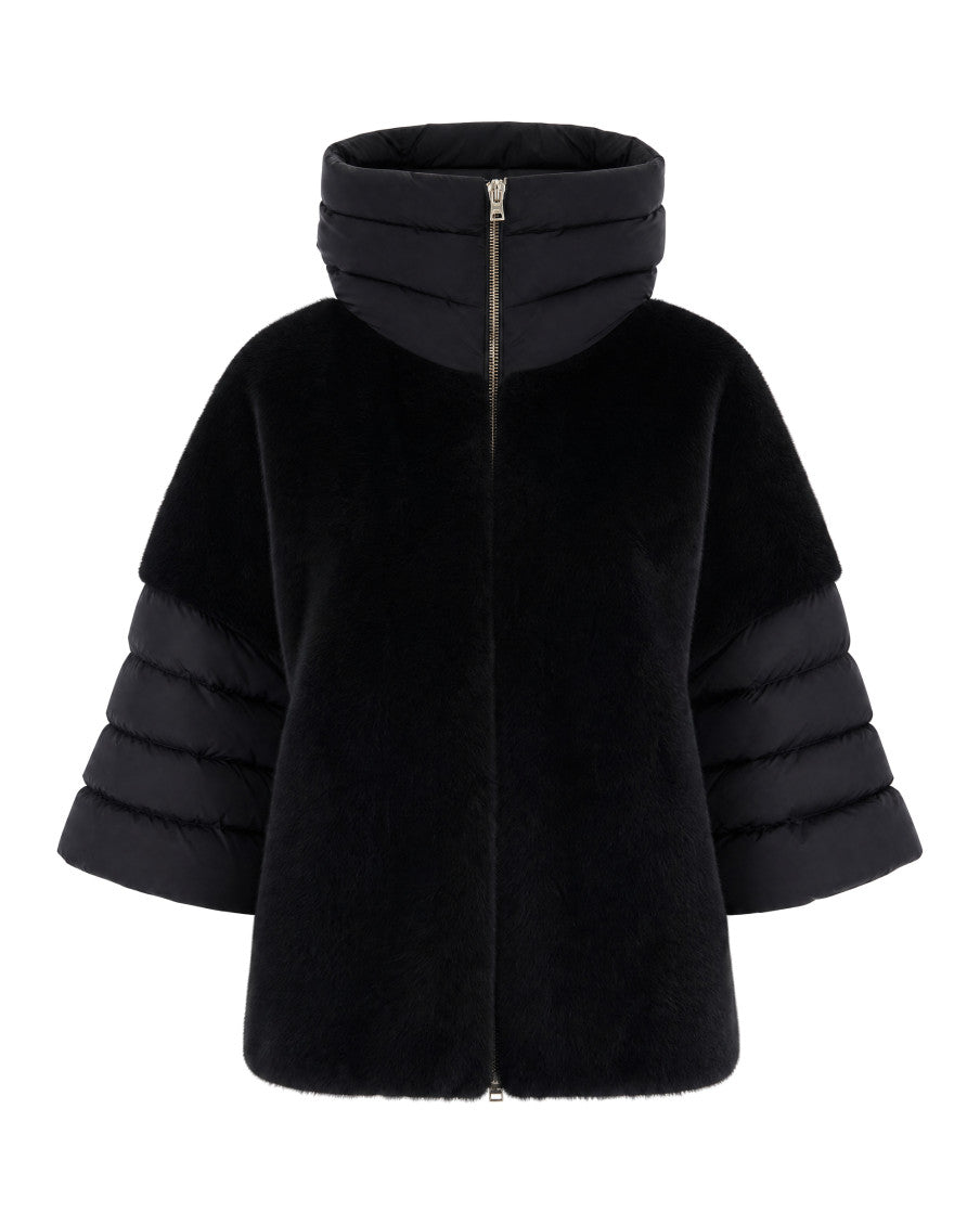 Black Solid Hood Jacket 1