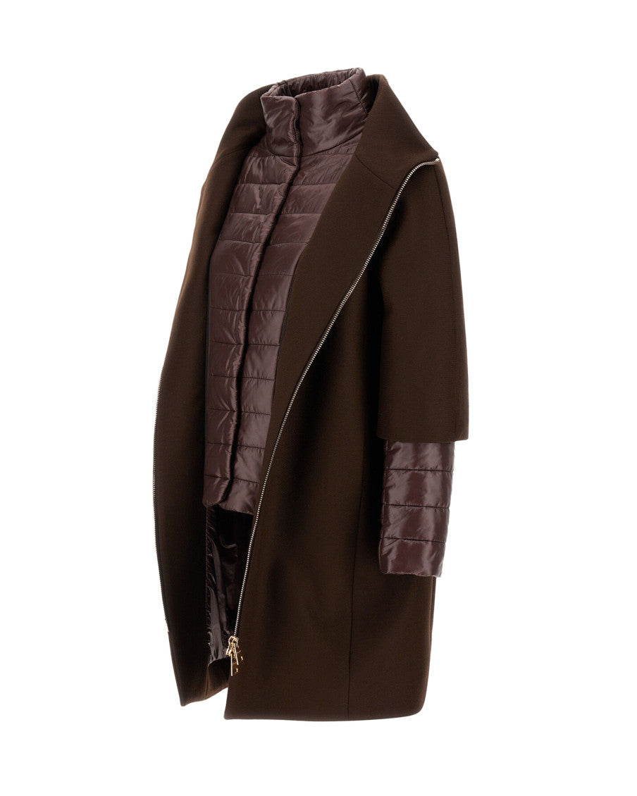 Brown Mock Collar Trench Coat 3