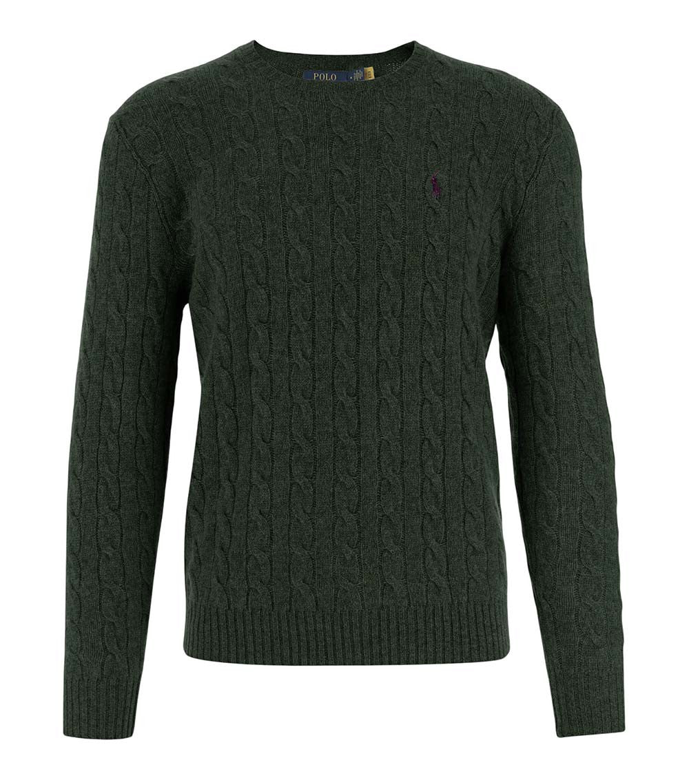 Dark Green Knitted Sweater 1