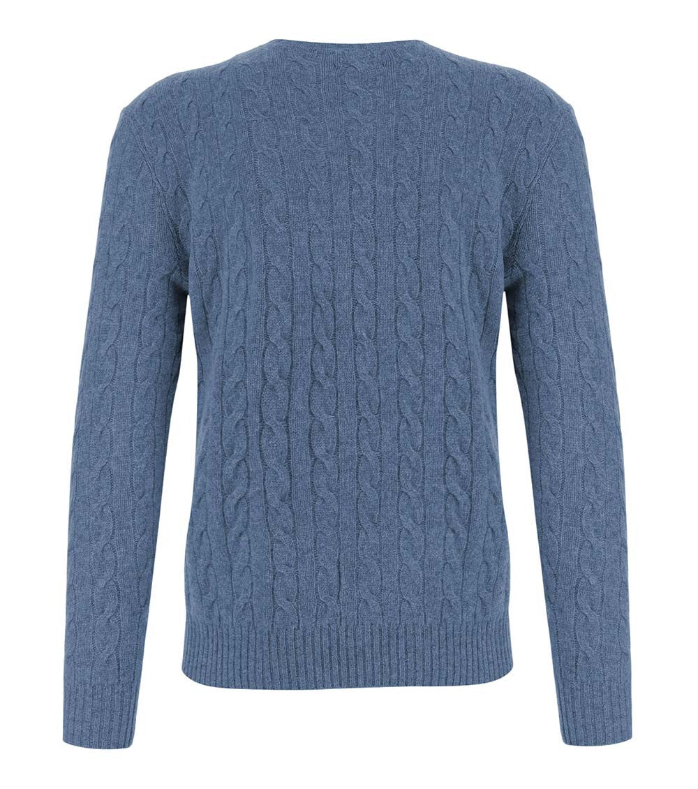 Blue Crew Neck Sweater 2