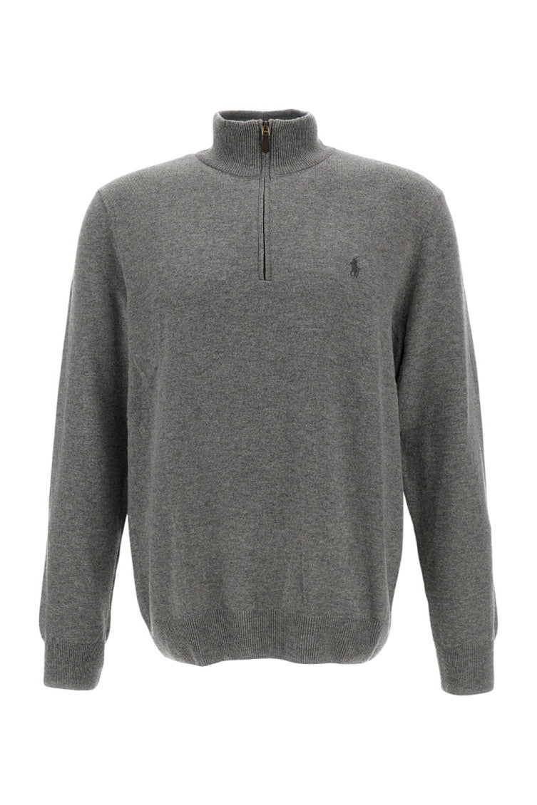 Heather Grey Logo Sweater 1