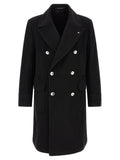 Black Notched Lapel Coat 1