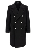 Black Notched Lapel Coat 1