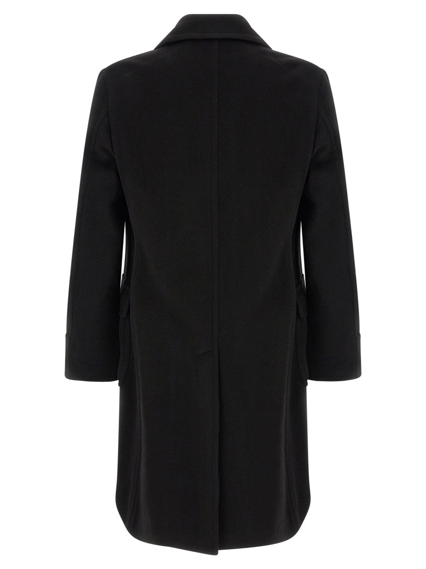 Black Notched Lapel Coat 2