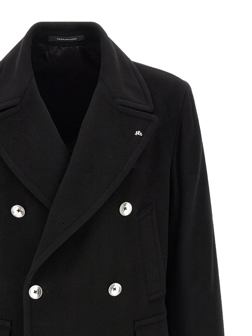 Black Notched Lapel Coat 3