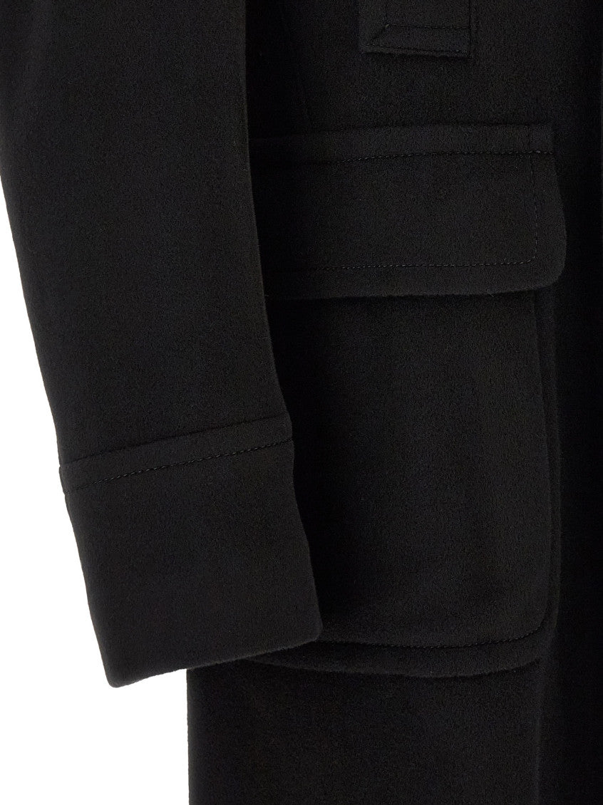 Black Notched Lapel Coat 4