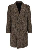 Brown Peaked Lapel Coat 1