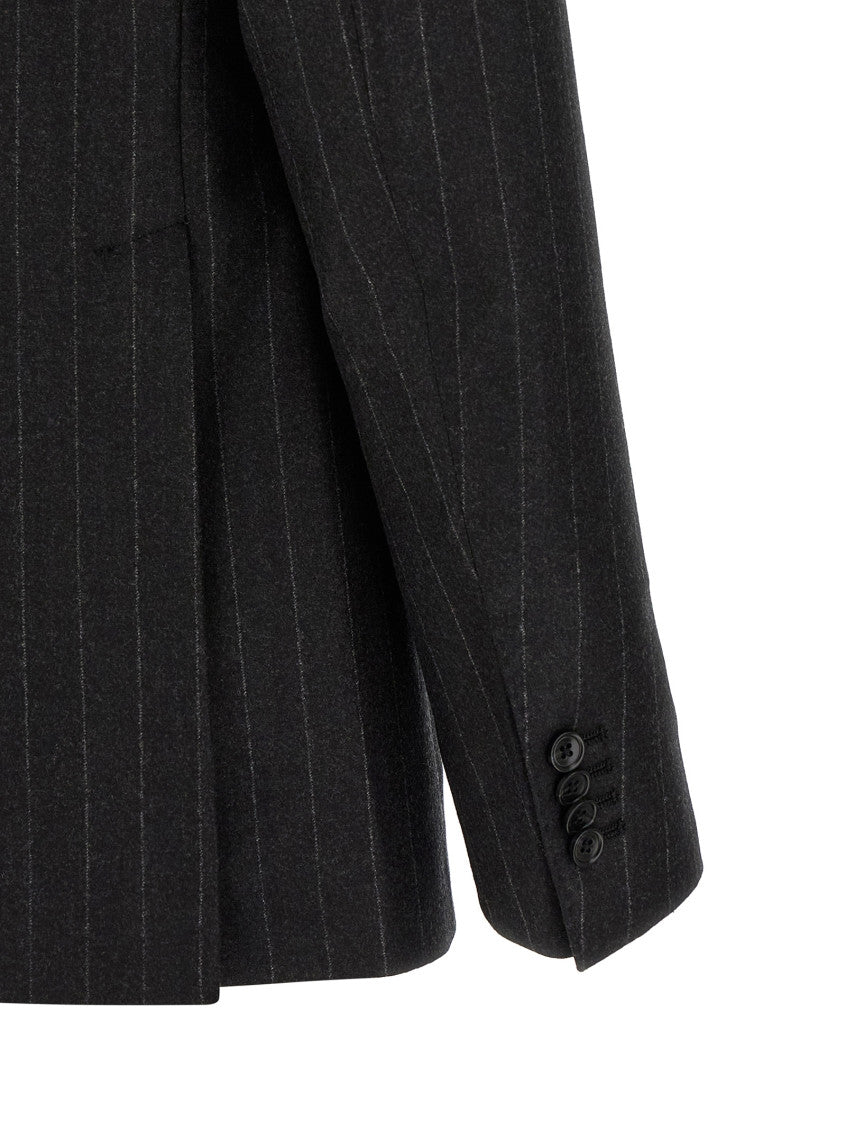 Dark Grey Stripes Suit 3