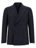 Navy Blue Textured Blazer 1