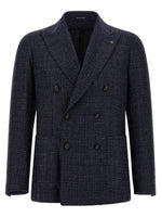 Navy Blue Textured Blazer 1