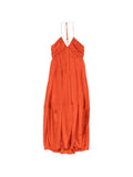 Orange Halter Neck Maxi Dress 1