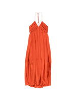 Orange Halter Neck Maxi Dress 1
